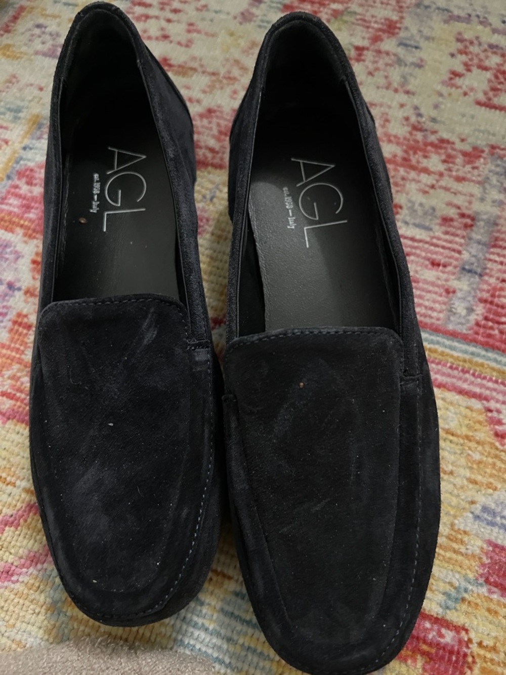 AGL Black Suede Men’s Slip-On Loafers